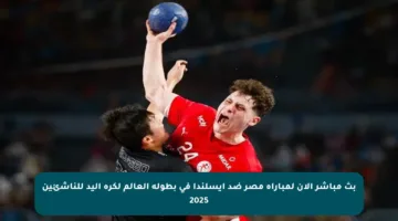 بث مباشر الآن لمباراة مصر ضد أيسلندا في بطولة العالم لكرة اليد للناشئين 2025